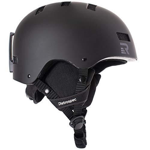 Book Cover Retrospec Traverse H1 Ski & Snowboard Helmet, Convertible to Bike/Skate, Matte Black, Large (59-63cm)