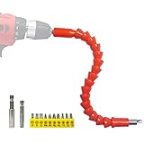 Enhanced Edition Flexible Extension Screwdriver Drill Bit Kit Adaptor w/Magnetic Connect Drive Shaft Tip | 1/4 in Power drill adapter + 1/4 in Extender Extend Drill Bit+Drill Bit Recept
