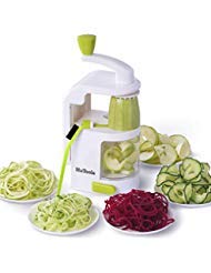 Spiralizer Vegetable Slicer, HuTools Zucchini Spaghetti Maker, Built-in 4-in-1 Blades Zoodle Maker, Veggie Spiralizer with Strong Suction Cup, Zoodler Spiralizer with Cleaning Brush