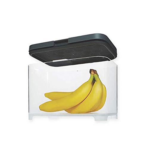 Rubbermaid 2031848 FreshWorks Countertop Food Storage Produce Saver, Banana, Tritan Plastic, Clear/Grey