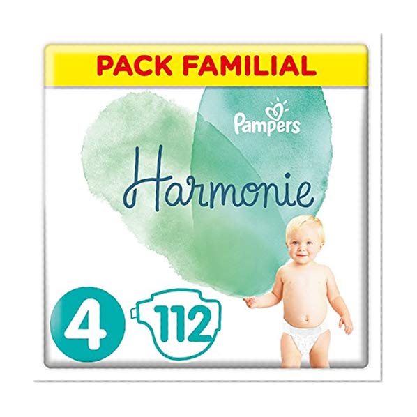Pampers - Harmonie - Couches Taille 4 (9-14 kg) - Pack Familial (112 couches)