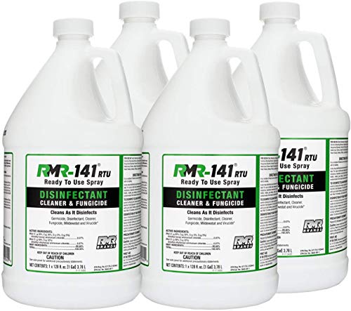 RMR-141 RTU Mold Killer, Cleaner to Kill Mold, Inhibits The Growth of Mold and Mildew, Disinfectant and Cleaner, Kills 99% of Household Bacteria and Viruses, EPA-Registered Product, 1 Gallon (4-Pack)