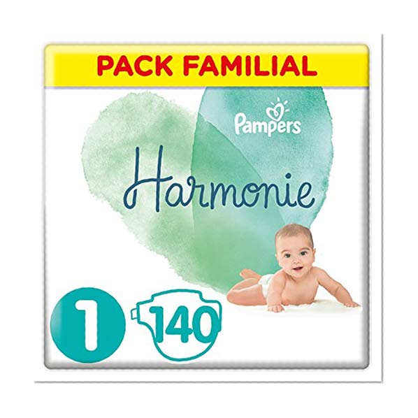 Pampers - Harmonie - Couches Taille 1 (2-5 kg) - Pack Familial (140 couches)