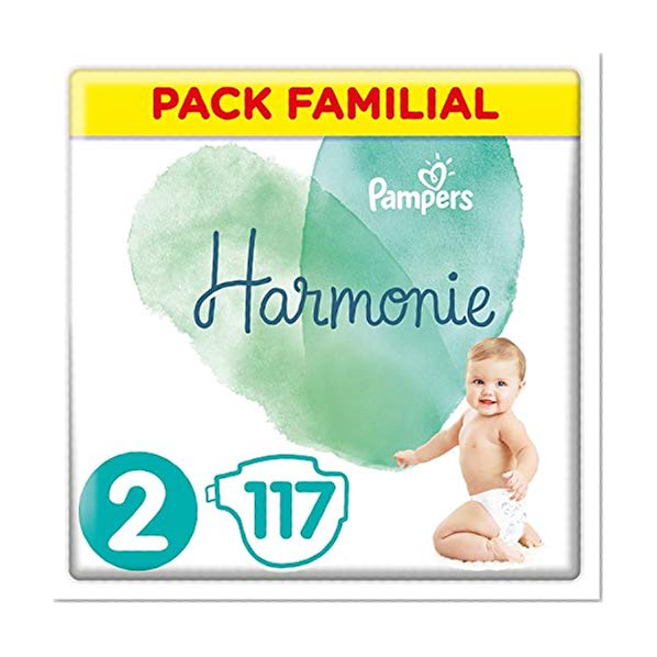 Pampers - Harmonie - Couches Taille 2 (4-8 kg) - Pack Familial (117 couches)