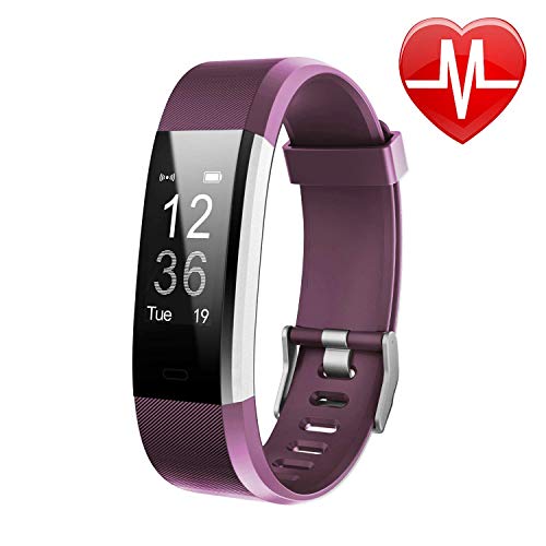 Letsfit Fitness Tracker HR, Activity Tracker Watch with Heart Rate Monitor, Pedometer, Sleep Monitor, 14 Sports Modes, Step Counter, Calorie Counter, IP67 Waterproof Fitness Watch for Kids Women Men