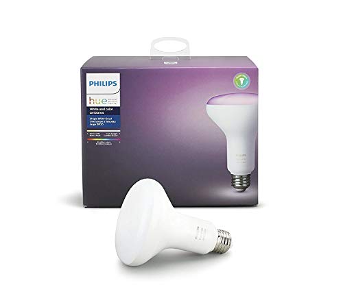 Book Cover Philips Hue White and Color Ambiance BR30 60W Equivalent Dimmable LED Smart Flood Light (Newest Model Compatible with Amazon Alexa Apple HomeKit and Google Assistant) (Renewed)