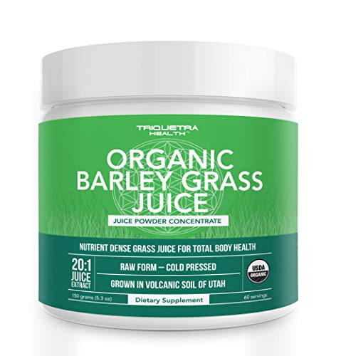 Book Cover Organic Barley Grass Juice Powder - Grown in Volcanic Soil of Utah - Raw & BioActive Form, Cold-Pressed then CO2 Dried - Complements Wheatgrass Juice Powder - 5.3 oz