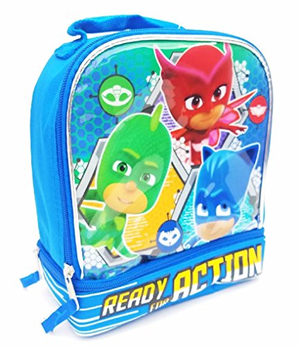 Accessory Innovations PJ MASKS GECKO CATBOY Lead Safe Dual Chamber Insulated Lunch Tote Box, Blue