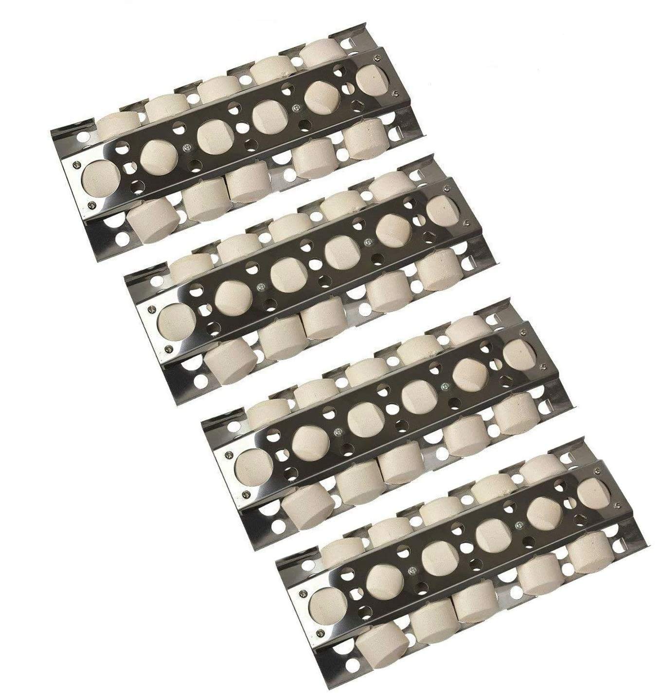 GasSaf Heat Plate Replacement for Select Turbo Gas Grill Models, 16.5 inch 4 Pcs Stainless Steel Heat Plate,Heat Tent,Burner Cover, Vaporizor Bar and Flavorizer Bar(16.5 x 6.5 inch)(4-Pcs) 4-Pack