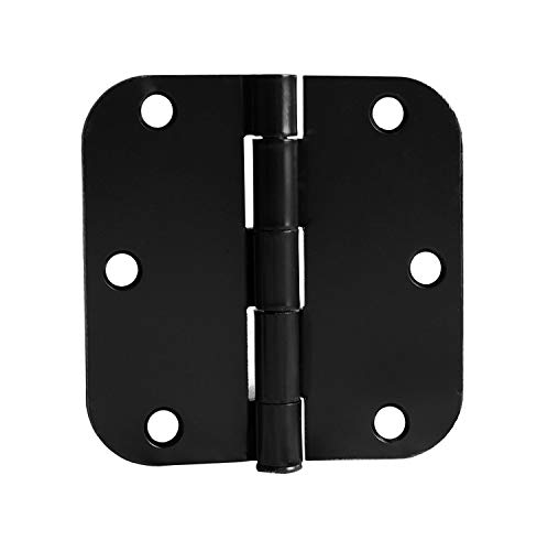 18 Pack of Door Hinges Flat Black - 3 Â½â€ x 3 Â½â€ Inch Interior Hinges for Doors Flat Black with 5/8" Radius Corners