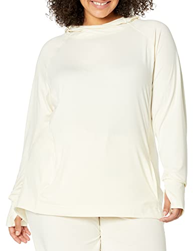 Amazon Essentials Women's Brushed Tech Stretch Popover Hoodie
