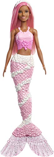 Barbie Dreamtopia Mermaid Doll, Approx. 12-Inch, Jewel-Inspired Tail, Pink Hair, for 3 to 7 Year Olds​​​​