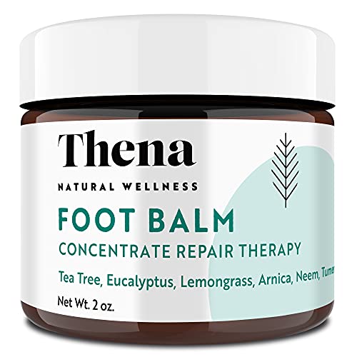 Book Cover THENA Tree Oil Antifungal Cream Extra Strength Athletes Foot Balm Dry Skin Cracked Feet & Heel Itch Relief Toenail Fungus Treatment Callus Ringworm For Humans, Best Natural Anti Fungal Foot Care