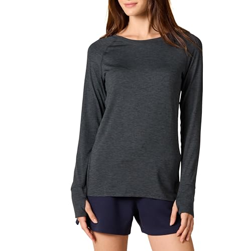 Amazon Essentials Women's Brushed Tech Stretch Long-Sleeve Crew