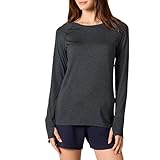 Amazon Essentials Women's Brushed Tech Stretch Long-Sleeve Crew-Neck Shirt