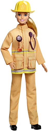 Book Cover Barbie Firefighter Doll, Blonde, Wearing Firefighter Uniform and Hat