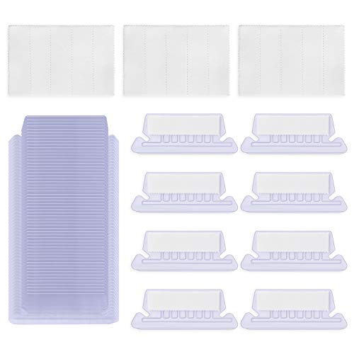 Book Cover Favourde 160 Sets Insertable Plastic Tabs Hanging Folder Tabs for Quick Identification of Hanging Files, Easy to Read, 2 Inch Hanging File Inserts