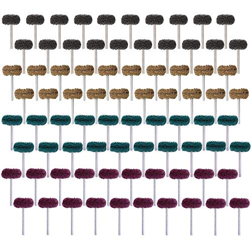 Rocaris 80Pcs 1" (25mm) Abrasive Wheel Buffing Polishing Wheel Set for Rotary Tool…