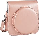 Phetium Protective Case Compatible with Fujifilm Instax Square SQ6 Instant Film Camera, Soft PU Leather Bag with Adjustable Shoulder Strap (Blush Gold)