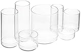 Amazon Basics Round Acrylic Cosmetic Makeup Organizer Storage for Brushes, Large