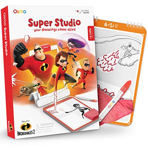 Osmo - Super Studio Incredibles 2 - Ages 5-11 - Learn to Draw - For iPad or Fire Tablet Educational Learning Games - STEM Toy Gifts for Kids, Boy & Girl - Ages 5 6 7 8 9 10 11 (Osmo Base Required)