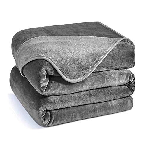 Book Cover Charm Heart Luxury Fleece Blanket,All Season Super Soft 350GSM Blankets Lightweight Warm Blanket for Home Bed Blankets Queen Size, Dark Grey 90Ã—90 in