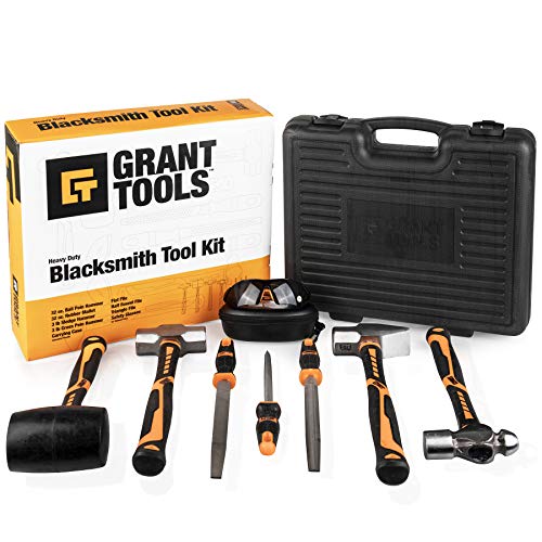 Grant Tools 8-Piece Blacksmith Tool Kit | Startup Set/Light Duty | With Each Kit Sold 1 Solar Light is Donated to a Child Abroad in Need via Extend The Day