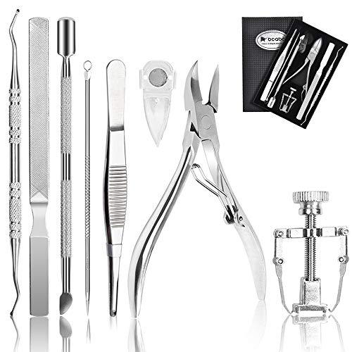 Bcabo Upgraded 8Pcs/set Ingrown Toenail Tools Kit, Premium Nail Treatment Foot Tool, Ingrown Toenail Removal Correction Clippers, Surgery Grade Ingrown Toe Nail File Lifter, Professional Pedicure Tool