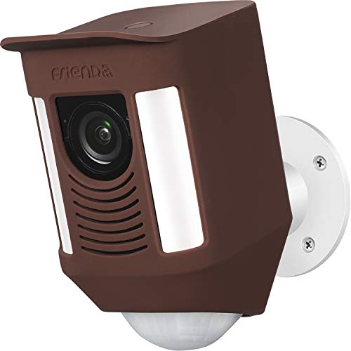 Frienda Silicone Cover Skin for Ring Spotlight Battery Cam Security Camera, Sun Glare, UV light and Weather Resistant Protected Case (Brown)