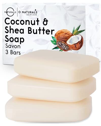 O Naturals Moisturizing 3pack Shea Butter Soap - Natural Soap Bar - Body Soap Bars, Face Soap & Hand Soap - Shower Soap, Body Wash Bar - Gift for Women