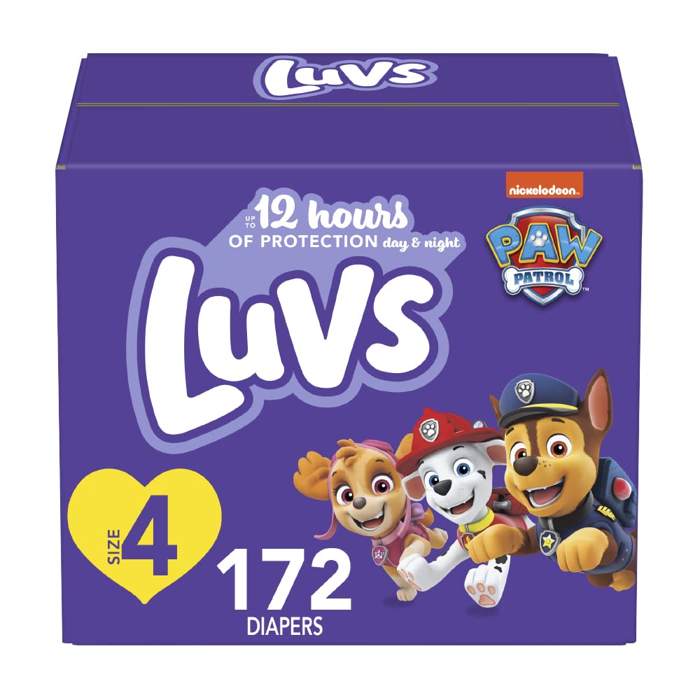 Luvs Diapers Size 4 172 Count Blue Size 4 (172 Count)