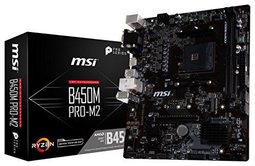 Book Cover MSI ProSeries AMD Ryzen 1st and 2nd Gen AM4 M.2 USB 3 DDR4 D-SUB DVI HDMI Micro-ATX Motherboard (B450M PRO-M2)
