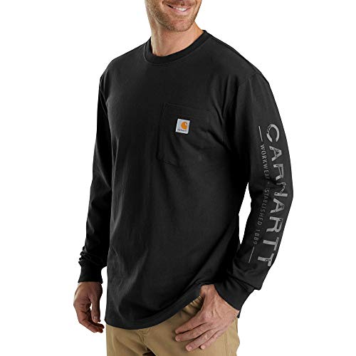 Carhartt Men's 103303 Workwear Logo Sleeve Graphic Long-Sleeve T-Shirt