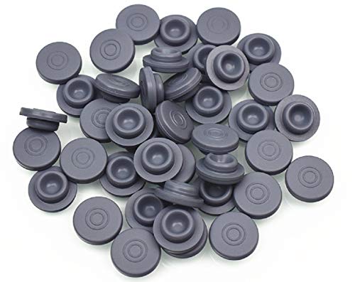 SUCOHANS 100 peices Mushrooms Self Healing Rubber Injection Ports,13mm Rubber Bottle Stoppers, for Sealing 1/4 inch or 7mm Opening