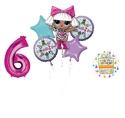Book Cover L.O.L. Surprise! Party Supplies 6th Birthday Balloon Bouquet Decorations