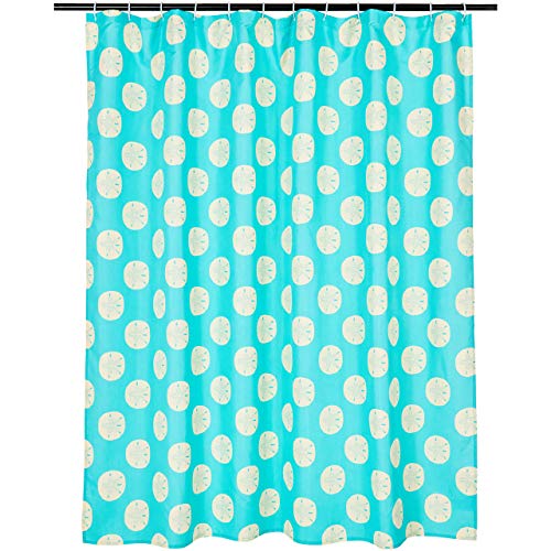 Amazon Basics Microfiber Sand Dollar Printed Pattern Bathroom Shower Curtain - Sand Dollar, 72 Inch