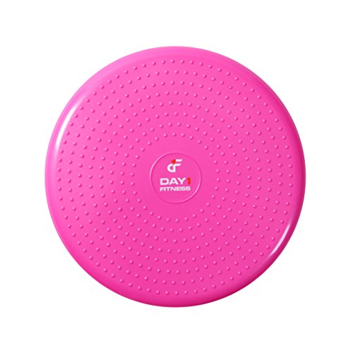 Day 1 Fitness 13” Inflatable Wobble Cushion with Pump, 7 Colors Available - Durable Exercise Balance Pad for Coordination, Stability, and Core - Balancing Disc Cushions for Home, Gym, School, Rehab
