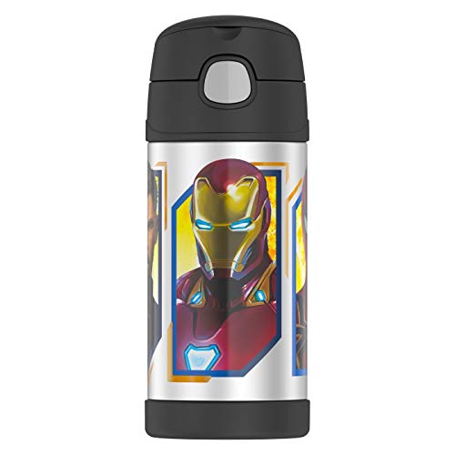 Book Cover Thermos Avengers 12 oz Funtainer Water Bottle - Black