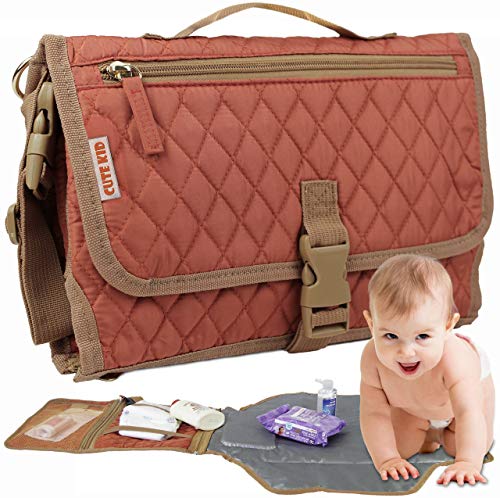 Book Cover Cute Kid Portable Changing Pad | Diaper Clutch | Travel Changing Station | Waterproof Baby Changing Mat | Cushioned Diaper Changing kit to Keep Your Infant Far from Injury and Dirty Surfaces (Unique)