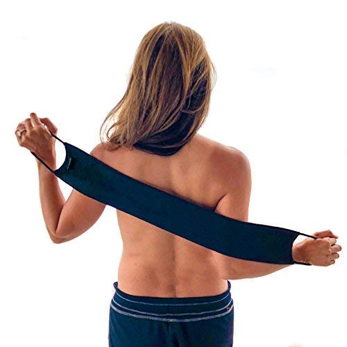Skinerals Microfiber Back Applicator Mitt Band, Back Self Tanner and Body Lotion Applicator Band, Black