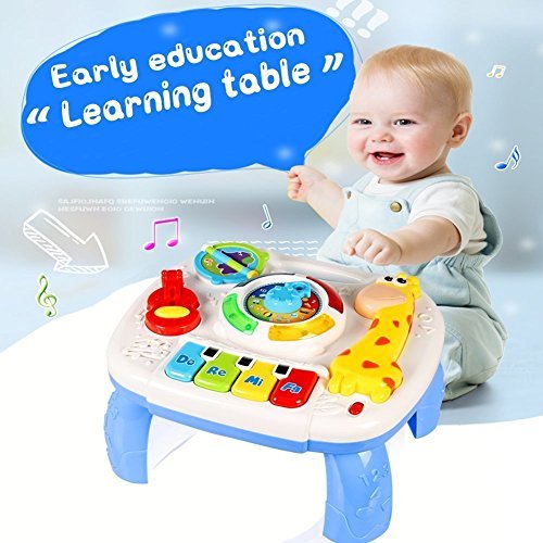 Book Cover HOMOFY Baby Toys Musical Learning Table 6 Months Up- Early Education Activity Center Multiple Modes Game Kids Toddler Boys & Girls Toys for 1 2 3 Years Old Best Gifts
