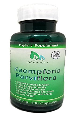 Kaempferia Parviflora 500 mg. 100 Caps. -Black Ginger-Krachai Dum Original from Thailand (1 Bottle 100 Caps.)