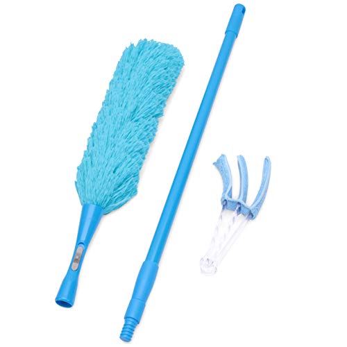 Book Cover Hank HouseHold TriboDuster with Bonus Blinds Cleaner â€“ Microfiber Duster for Cleaning with Extendable Telescoping Pole Up to 5ft6â€! Ceiling Fan Dusters, Cobweb/Spider Web Brush and Blind Duster