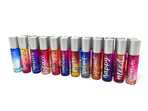 24 Silver Vinyl Essential Oil Labels for 10ml Roller Bottles Oil Blends / 24 Labels with Free Household Cleaner Label and Blends Recipe Card (Silver)