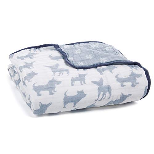 aden + anais Dream Blanket | Boutique Muslin Baby Blankets for Girls & Boys | Ideal Lightweight Newborn Nursery & Crib Blanket | Unisex Toddler & Infant Bedding, Shower & Registry Gift, Waverly, Dog