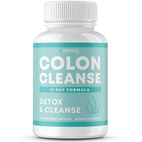 Havasu Nutrition Colon Cleanse for Detox and Weight Loss 15 Day Fast-Acting Detox Cleanse and Natural Laxative for Constipation Relief, Bloating Relief, and Detox | 30 Veggie Caps (Pack of 3)