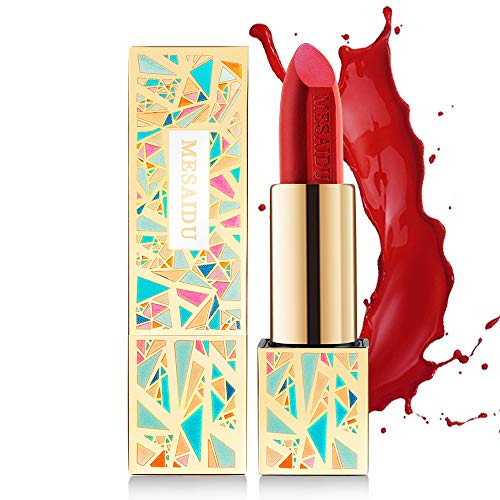 Book Cover Mesaidu Premium Beauty Lipstick and Moisturizer, Long Lasting and Waterproof, A6 ROSE