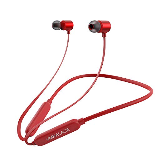 Bluetooth Headphones, VMpalace Best Wireless Sports Earphones with Mic IPX5 Waterproof HD Stereo Sweatproof Magnetic Earbuds for Gym Running Workout 8 Hour Battery Noise Cancelling Headsets