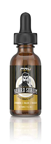 Beard Growth Serum- Stimulates & Repairs New Follicle Growth. Grow Stronger, Thicker, Fuller, Longer, Healthier Beard & Mustache Hair.