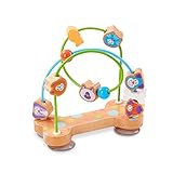 Melissa & Doug First Play Pets Wooden Bead Maze with Suction Cups for Babies and Toddlers